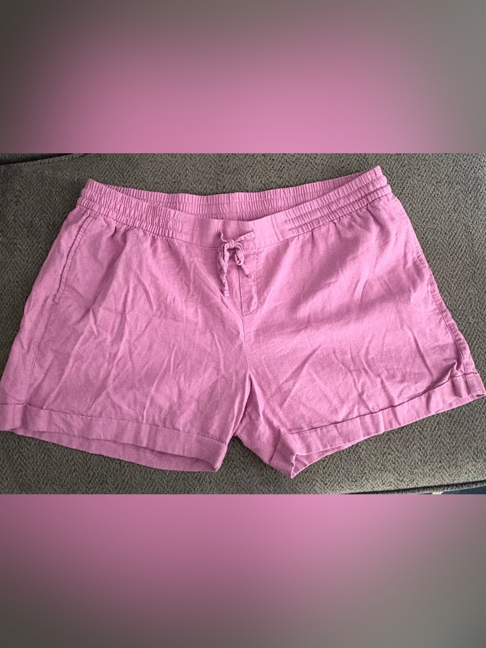Old Navy Pink Linen XL Shorts